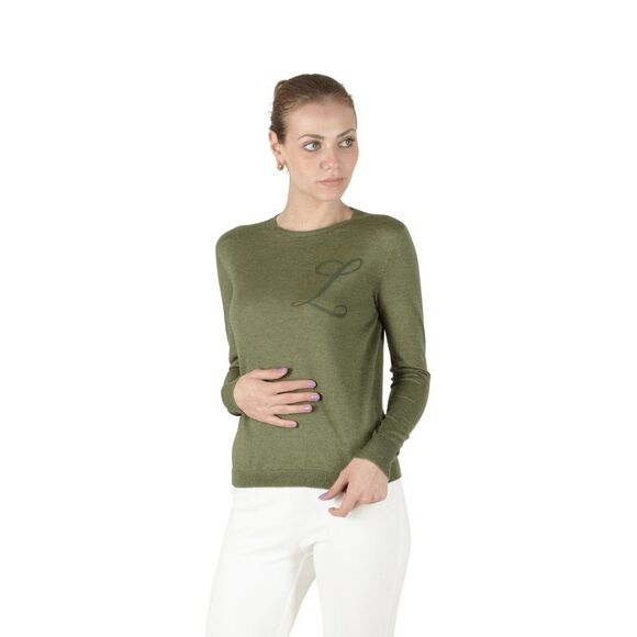Dee Ocleppo Olive Green Cashmere Crew Neck Sweater Women Green Sweaters - Picture 3 of 7